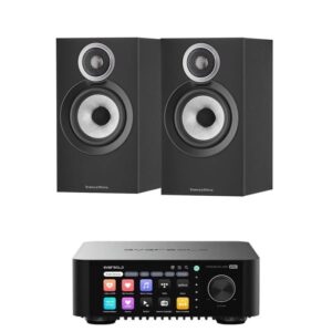 Bowers & Wilkins 607 S3 Bookshelf Speakers (Black) With Eversolo Play Amp