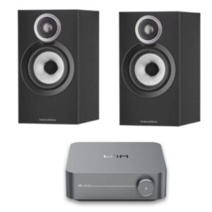 Bowers & Wilkins 607 S3 Bookshelf Speakers (Black) With Wiim Amplifier